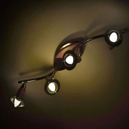 Світлодіодна RGB лампочка з регулюванням яскравості E14/4,8W/230V 4000K + дистанційне керування